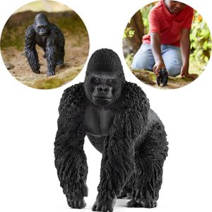Schleich Wild Life - Männlicher Gorilla, Figur für Kinder ab 3 Jahren