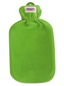 Wärmflasche Sänger 2 Liter mit Fleece-Bezug Grün