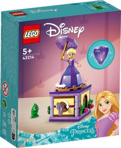 LEGO 43214 Disney Princess Rapunzel-Spieluhr, Prinzessinnen Spielzeug zum Bauen mit Rapunzel Mini-Puppe, Diamantkleid und Chamäleon Pascal für Kinder