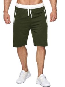 Herren Shorts Farbe Block Kurze Sporthosen Casual Pants Fitness Sommer Hosen Beachwear Grün,Größe XL