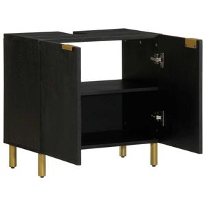 vidaXL Vanity unit black 62x33x58 cm materiál na báze dreva
