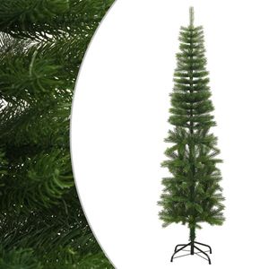 The Living Store Umělý vánoční stromek se stojanem Slim 210 cm PE