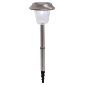 Näve 4er Set LED Außenleuchte mit Erdspieß - Edelstahl, Acryl - metall blank, klar; 4043350