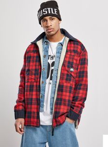 Southpole Jacke Check Flannel Sherpa Jacket Red-XL