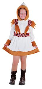 M212022-104 beige-braun Kinder Mädchen Kostüm-Kleid Gr.104