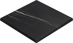 JAMAIKA | Bistro Außen Tischplatte | B:T 70 x 70 cm | Schwarz Marmor | Quadratisch | Topalit Tischplatte