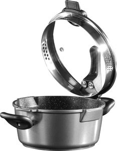 STONELINE® FUTURE Kochtopf 28 cm | mit Sieb-Glasdeckel