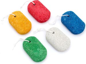 Lantelme 5 Stück Bimsstein bunt farbig Hornhaut entferner Pediküre Peeling Fußpeeling