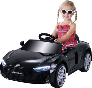 Actionbikes Motors Audi R8 4S Spyder Lizenziert - Kinder Elektro Auto Schwarz - Fernbedienung - Bremsautomatik - 2 x 12 V Motoren - Sicherheitsgurt - Kinder Fahrzeug elektrisch ab 3 Jahre