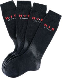 H.I.S. Kniestrümpfe 4 er-Pack schwarz Größe 43-46