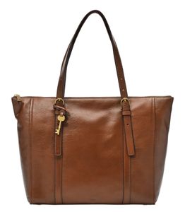 FOSSIL Shopper Schultertasche Carlie Tote Brown braun