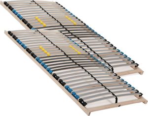 Lamelový rám 160x200 cm - 28 lamiel 7-zónový lamelový rám Nosnosť cca 140 kg brezová preglejka Samomontáž Vyrobené v Nemecku
