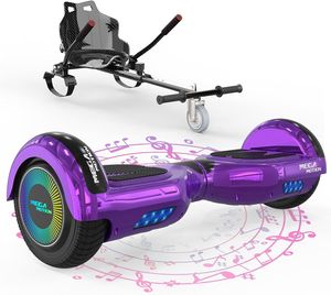 Markboard 6.5 Hoverboard mit sitz hoverkart GO-Kart für Kinder mit LED Leuchten & Bluetooth Musik Skateboard
