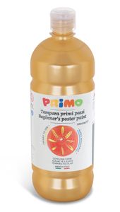 Primo Beginner's ready-mix poster paint, 1000 ml bottle with flow-control cap gold