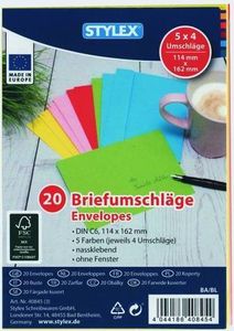 Stylex Briefumschlag farbig C6 - 1 Packung (20 Stk.)