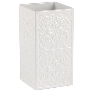 WENKO Držiak na zubnú kefku Cordoba White Ceramic - držiak na zubnú kefku a pastu, keramika, 6,5 x 12 x 6,5 cm, biely