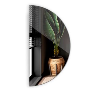 Ø90cm Halbkreisförmiger Hängespiegel – Wandspiegel Spiegel - Moderne Dekoration Raumspiegel