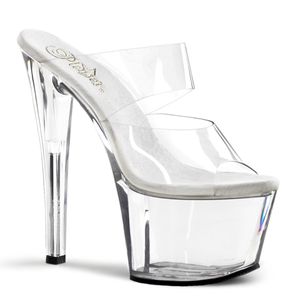 SKY-302 Damen Slipper von Pleaser, Transparent  , EU 38, US 8
