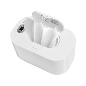 Baby-Feuchttuchwaermer Wischtücherwärmer für Einweg-Babytücher USB Tissue Aufbewahrungsbox Feuchttücherbox Kosmetiktücherbox mit Digitalanzeige konstanter Temperatur