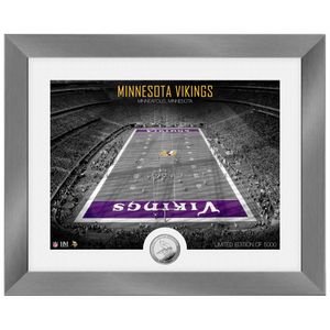 Minnesota Vikings NFL Stadion Silber Coin Bild 40x33cm