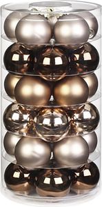 Weihnachtskugeln Glas 6cm Elegant Lounge, 30 Stück