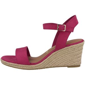 Tamaris Damen Sandale Sandalette Plateau Bast Keilabsatz 1-28300-20, Größe:40 EU, Farbe:Pink