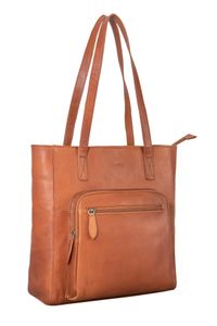 Benthill Damen Shopper Leder - Handtasche aus echtem Rindsleder - Tasche mit Reißverschluss - Schultertasche / Ledertasche - Vintage Umhängetasche