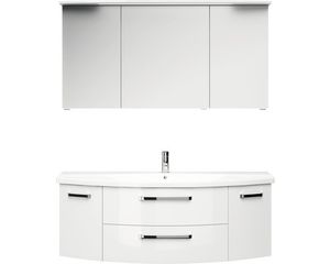PELIPALSerie 4010 40101400209 Block bestehend aus:Keramik-Waschtisch, Unterschrank, Spiegelschrank mit Kranz / 144cm