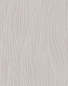 Streifen Vliesvliestapete EDEM 82050BR56 Vinylvliestapete strukturiert mit geschwungenen Linien dezent glitzernd grau platin-grau weiß 7,95 m2