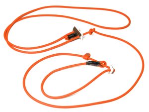 Mystique® Biothane Hunting Profi lautlos Umhängeleine 280cm Moxon 6mm neon orange Moxon mit Zugbegrenzung