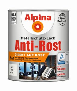 Alpina Metallschutz-Lack Anti-Rost 750 ml weiß matt