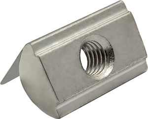 Nutenstein mit Federblech M6 Nut 8 für Aluprofil 30-er - 10 Stück