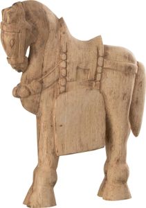 Manahee Design | Pferd aus Naturholz | Natur | 37 cm x 30 cm x 6,5 cm