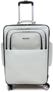 Klassische Damen Reise Koffer Trolley Laptop-Fach 4 Rollen Grau 67 cm Bowatex