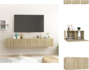 vidaXL TV-Hängeschränke 3 Stk. Sonoma-Eiche 60x30x30 cm -  TV-Möbel
