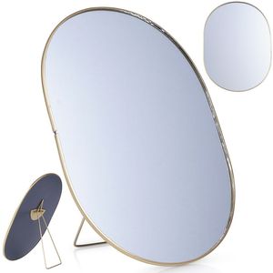 Vilde Spiegel Spieglein Standspiegel Kosmetikspiegel Schminkspiegel Gold 16x22 cm