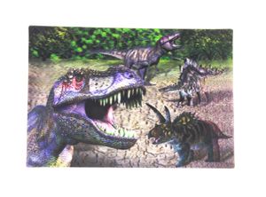 3 D Ansichtskarte Dinosaurier, Postkarte Wackelkarte Hologrammkarte Tiere Tier Dinos