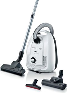 Siemens Bodenstaubsauger VSP3T212, weiß-schwarz, 900 Watt, mit Beutel