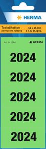 HERMA Ordner-Inhaltsschild "2024" 60 x 26 mm bedruckt grün 100 Etiketten