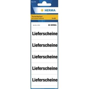 Textetiketten für Ordner Lieferscheine 60x26 mm Papier matt 100 St.