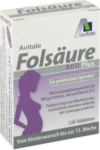 Avitale Kyselina listová 800 plus tablety, 120 tabliet