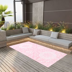CLORIS Outdoor-Teppich Gartenteppiche Skandi-Design Rosa 160x230 cm PP7611