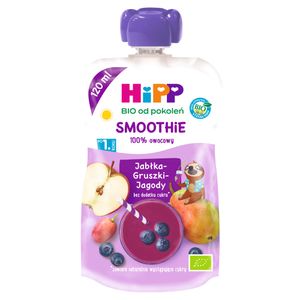 Hipp Bio Smoothie Obst & Saft Mousse Nach 1 Jahr Äpfel-Birnen-Blaubeeren 120 ml