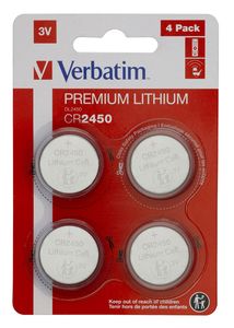 1x4 Verbatim CR 2450 Lithium Batterie           49535