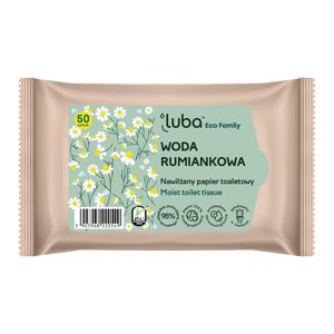 Luba Eco Family Nawilżany papier toaletowy z Wodą Rumiankową, 50 sztuk