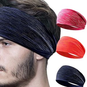 3 Stück Sport Stirnbänder rutschfest Kopfbänder Elastische Haarbänder Schweißband für Laufen, Yoga, Radfahren 03