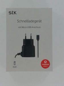 STK Schnellladegerät mit Micro-USB-Anschluss in schwarzNEU Händler