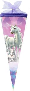 Nestler Schultüte Tüllv. 35 cm rund EinhornMärWald