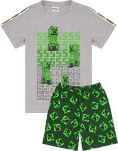 Minecraft - Schlafanzug mit Shorts für Kinder NS6506 (128) (Grün/Grau) Minecraft - Schlafanzug mit Shorts für Kinder NS6506 (128) (Grün/Grau)