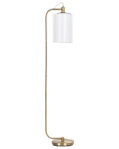 BELIANI Stehlampe Kupferfarben / Weiß aus Leinen u. Eisen 155 cm Modern Elegant für Wohnzimmer Schlafzimmer Flur